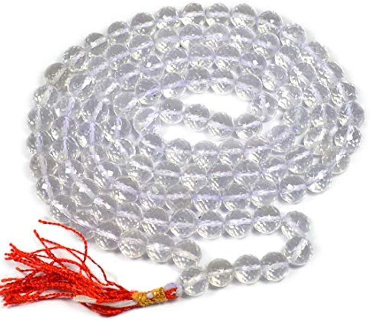 Rock Crystal Mala(Diamond Cut - DC)