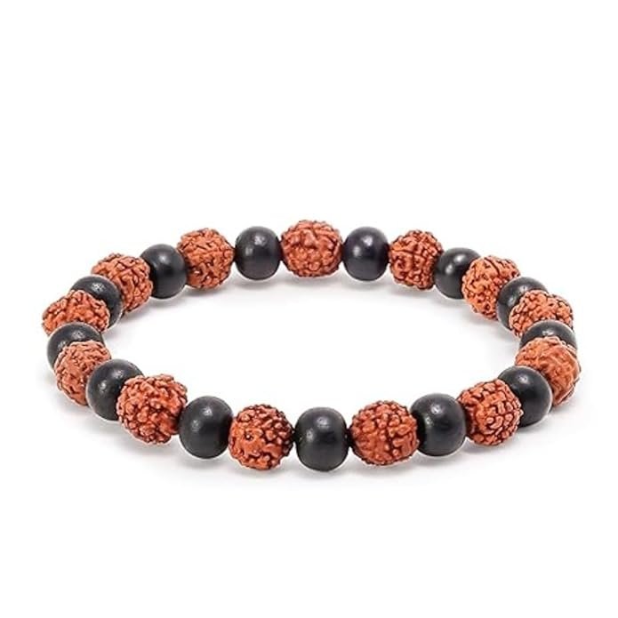 Ebony(karungali) with 5Face Rudraksh Bracelet