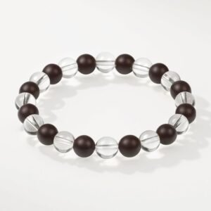 Ebony(Karungali) and Rock Crystal Bracelet