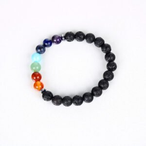 Lava with 7 Chakra Bracelet