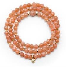 Orange Moon Stone Mala