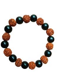 5 Face Rudraksh with Black Onyx Bracelet - Image 2