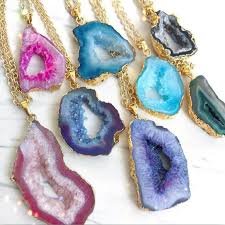 Druzy Banded Agate Pendant - Image 2