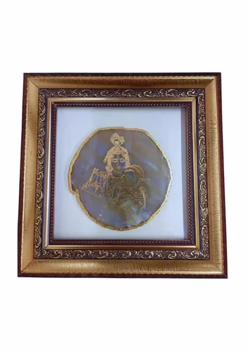 Radhakrishna Banded Agate Photo Frame