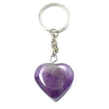 Amethyst Heart Shape Keychain