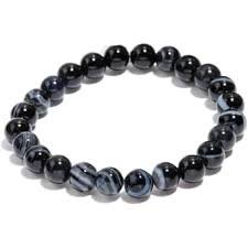 Black Banded Agate Bracelet