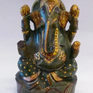 Green Aventurine Ganesh(Paint)